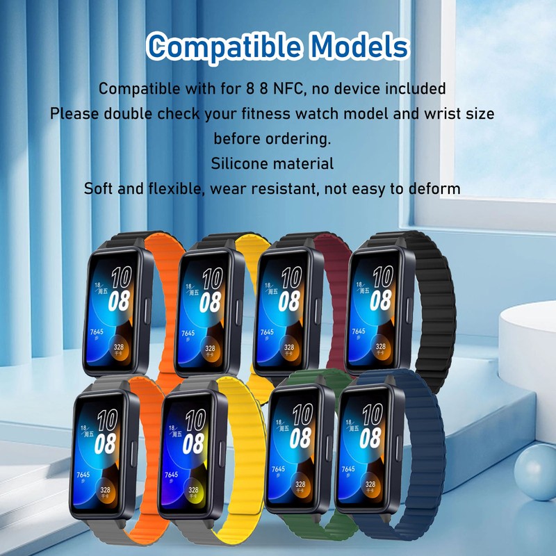Silicone Magnetic Watch Band Adjustable Quick Release Flexible Sweatproof Comfortable