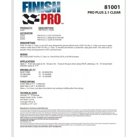 Finish Pro 2K Clear Coat GALLON High Gloss Automotive Clearcoat Kit Medium Low VOC
