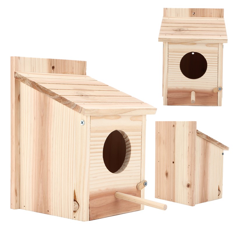 Innovative Wooden Birdhouse Natural and Safe DIY Outdoor Wooden Birdhouse