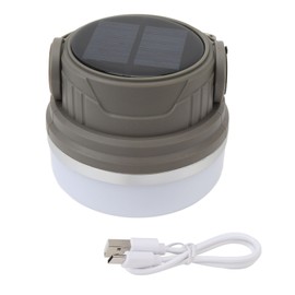 Camping Lantern Mimics Natural Daylight 1800mAh 4 Level Electronic Display Polycrystalline Silicon Solar Panel Tent Lantern for Emergency