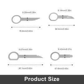 HJIAMA Set of 8 Car Radio Removal Tool, Car Radio Release Tool, Silver, 4 Styles, Radio Disassembly Kit, Suitable for Disassembling Car Air Conditioners, Dashboard