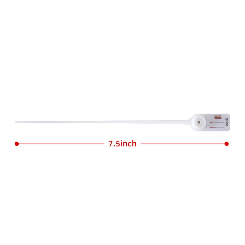 50PCS 7.5inch Nylon Cable Ties with Writeable Serial Numbers/15kg Load