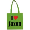 Reifen-Markt Tasche I Love Jaxon Größe 38x42 Farbe Grün Druck