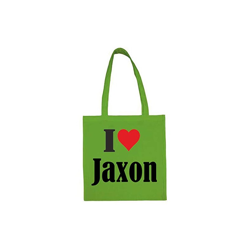 Reifen-Markt Tasche I Love Jaxon Größe 38x42 Farbe Grün Druck