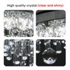CLAIRDAI Modern Crystal Chandelier Round LED Crystal Ceiling Light Fixtures