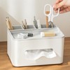 Tissue Box Holder Multifunctional Rectangular Tissue Box Cover with Remote