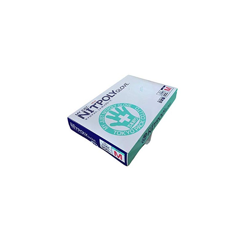 Tokyo Pack My Just New Nitopol Gloves, M, 200 Pieces,