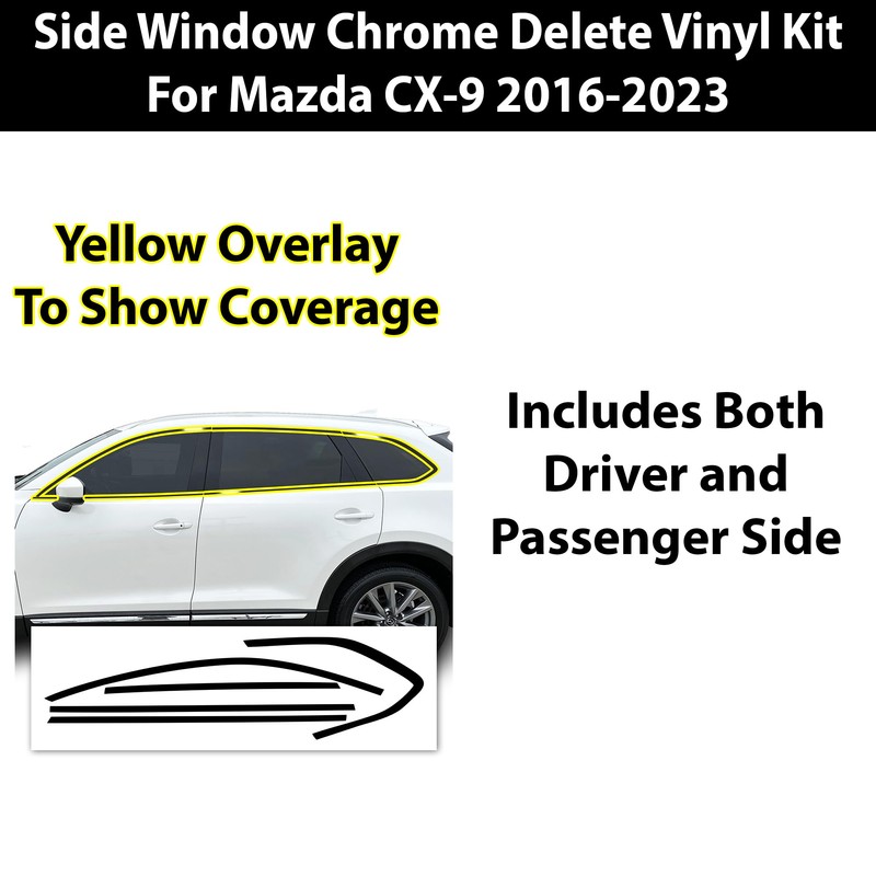 BOGAR TECH DESIGNS Side Window Chrome Delete Sticker Decal Vinyl