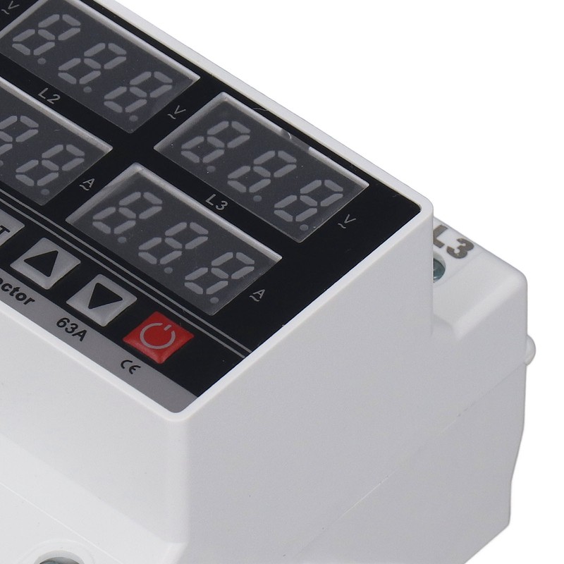 Under Over Voltage Protector 63A 3 Phase 4 Wire Adjustable