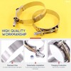 Hilitchi 2Pcs Stainless Steel T-Bolt Clamps with Rounded Band Edges