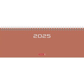 BRUNNEN Landscape Appointment Book Model 772 (2025), 2 Pages = 1 Week, 297 × 105 mm, 112 Pages, Cardboard Cover, Coral
