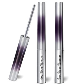 2Pcs Iron Wand Mascara, Metal Mascara Wand, Black Washable Metal wand mascara, 3d Curling Eyelash, Added Fiber, Waterproof Natural Length Slim Volume Building