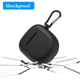 Geekria - Funda de silicona compatible con Bose QuietComfort II True Wireless Earbuds, funda protectora para auriculares con gancho para llavero, LED frontal visible (negro)