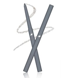 Wavuketu Silver Grey Eyeliner Waterproof Silver Gray Eyeliner Pencil Retractable grey gel eyeliner Smudge-proof Long Lasting Hypoallergenic (11# silver grey shimmer)