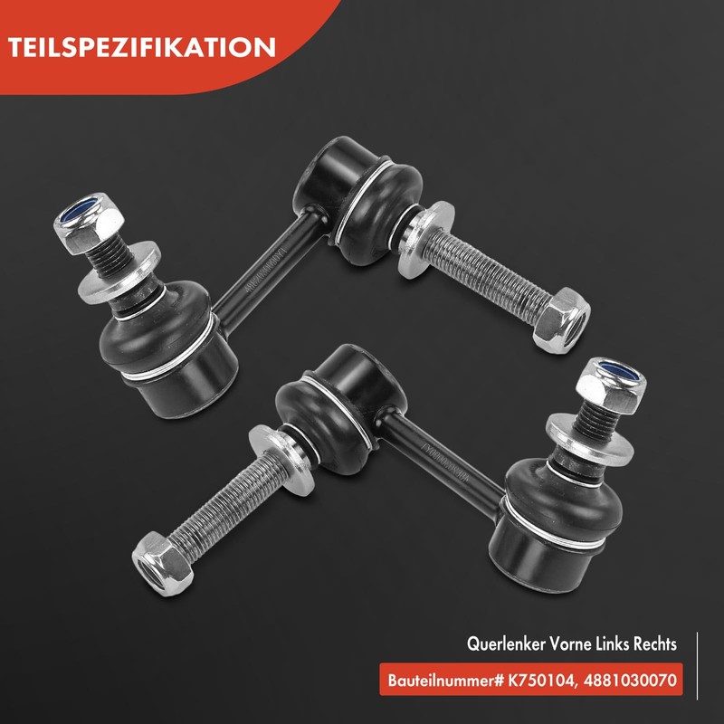 Frankberg 2x Coupling Rod Front Left Right Compatible with GS