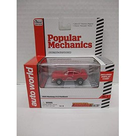 Auto World SC269 Popular Mechanics 1965 Mustang 2+2 Fastback (Red) HO Scale Electric Slot Car