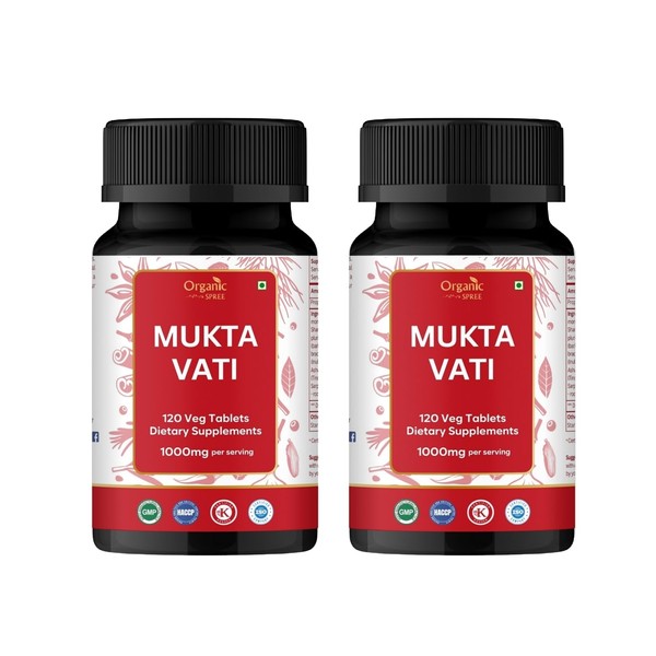 ORGANIC SPREE Mukta Vati 120 Tablets - Ayurvedic Formulation -