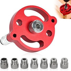 WUBAYI Holzbearbeitungs-Zentrierkit mit 3/4/5/6/7/8/9/10mm Buchsen – Bohrführung für vertikales Bohren, DIY-Zimmermannswerkzeug