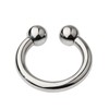Removable Large C-Shape Opening-Ring Accessory, Men's Stainless Steel Weight Ring