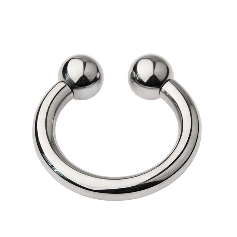 Removable Large C-Shape Opening-Ring Accessory, Men's Stainless Steel Weight Ring