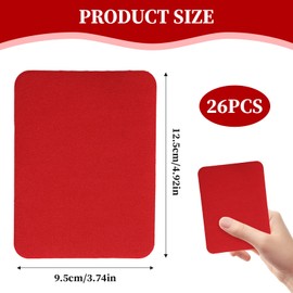 tiyiyok Pack of 26 Iron-On Patches, 26 Colours, Iron-On Patches, Clothing Patches, Jeans Iron-On Patches, Hole Repair and DIY Decoration, for Jeans and Clothing (12.5 x 9.5 cm)