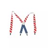 Oriental Trading Patriotic SANTA HOLIDAY SUSPENDERS Red White Blue Stars