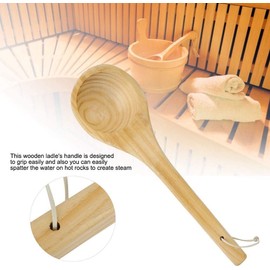 Sauna Single Wooden Spoon, Handmade Wooden Bath Ladle Sauna Spoon Multipurpose Water Dipper Spoon Sauna Accessories for Sauna SPA Kitchen