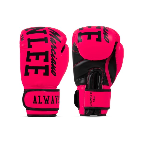 Benlee Boxing Gloves Faux Leather Chunky B 12 oz Neon