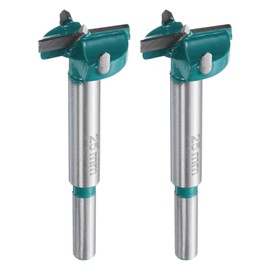 HARFINGTON 2pcs Forstner Drill Bit 1" (25mm) Tungsten Carbide Wood Drill Bit Hole Opener Cutter for Hinge Drilling Woodworking, Green