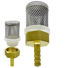 AIMCOCO 8mm Inline Strainers Filter Copper Tube Joint 8mm Diameter Hose Connection, Garden, Swimming Pool, Fish Tank Hose Filter, Suction Strainers Used to Remove Debris and Reduce Solid Entry