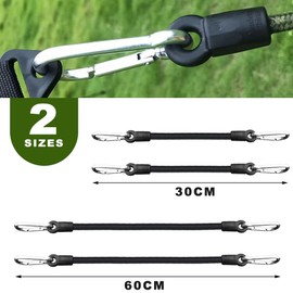 Bncxdc Spanngummi mit Haken, 4 Stück Expander mit Haken, Spanngummi mit Karabiner, Spanngummi, Gepäckspanner, Gurte für Gepäck, Camping und andere Outdoor-Aktivitäten