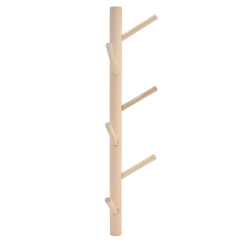 Punch Free Wall Mounted Coat Rack Towel Hanger Tree Branch