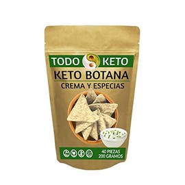 Totopos Keto Botana de Almendra 40 Piezas Horneados (Crema y Especias)