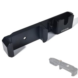 HYSHIKRA Dual Slot Mount - Universal 1/4"-20 Screw Holder for Walkie Talkie, Mic & Smartphone | Secure Clip, Heavy Duty Design