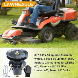 Lawneagle 037-6015-50 Spindle Assembly with 033-6004-00 Pulley Replaces Bad Boy 037-6015-50 Spindle, 037-6015-00 for Bad Boy ZT Elite 60", Maverick 60", ZT Elite Limited 60", Revolt 61" Decks