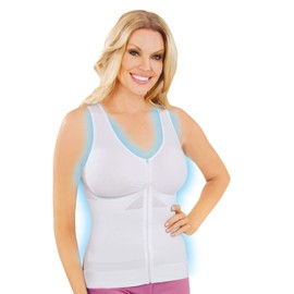 Fox Valley Traders Cooling Zip-Up Shaper, Size 36 White