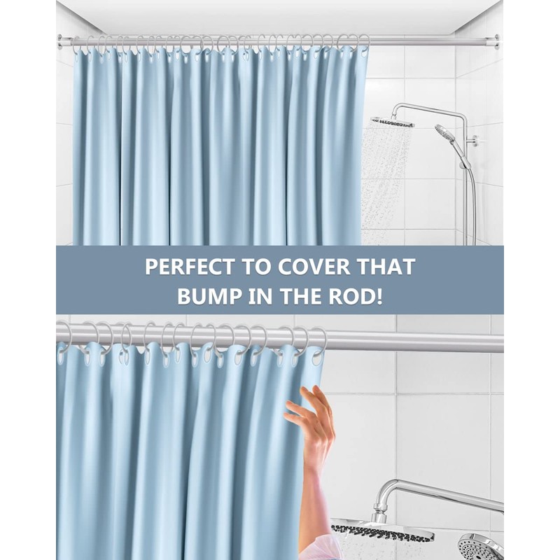 Skywin Shower Rod Cover - 2 Pack Silver 58 In