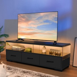 Cubehom TV Stand for Living Room, Modern Entertainment Center with Storage, 65 inch TV Stand, Gaming Media Console Table, TV Stand for 65 inch TV, LED TV Stand