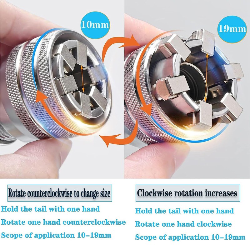 yuentoen Multi-functional Magic Sleeve Universal Maintenance Tool, Adjustable Drive Socket