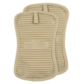 All-Clad Premium Pot Holder & Hot Pad: Heat Resistant to 500 Degrees - 100% Cotton, 10"x6.25" Hot Pad for Kitchen and Barbeque, (2-Pack), Cappuccino