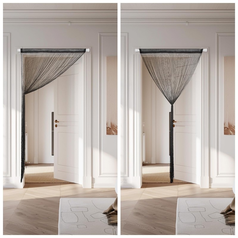 LITLANDSTAR 4 Pack String Door Curtains, 100 x 200cm String