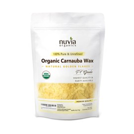 Organic Carnauba Wax - USDA Certified Organic, Non-GMO, Sustainably Harvested Plant Based Wax; 4oz