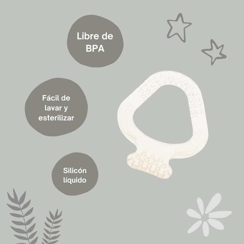 DOCURA - Mordedera Para Bebé 1 Pieza De Silicón Líquido,