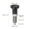 sourcing map Push Fit Ball Nose Spring Plunger M12x1.5 Thread