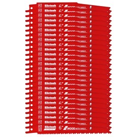 25 Pack 6 Inch 6/12 TPI Stud and Nail Bi-Metal Reciprocating Sawzall Blades – Ideal for Cutting Nail-Embedded Wood, Metal, PVC, and More – Universal Fit with Storage Case
