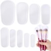 18pcs Clear Makeup Brush Covers, 9 Sizes, Plastic