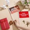 Remagr 60 Pcs Jesus Mini Flag Handheld 4 x 6