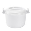 Microwave Rice Cooker Rice Steamer: Round Microwave Food Container Microwaveable