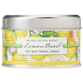 Michel Design Works Soy Wax Candle, Travel Tin Size, Lemon Basil