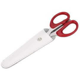 Rotekt1740 Salon Hair Scissor Bag, PU Leather Scissors Safety Sheath, Compact Scissors Storage Holder, Holster Organizer for Hairdressers (White)